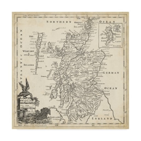 T. Jeffreys 'Map Of Scotland' Canvas Art,35x35
